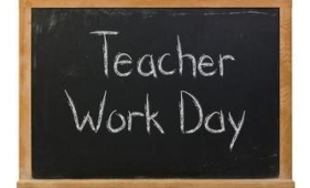  clip art of a sign that says teacher workday